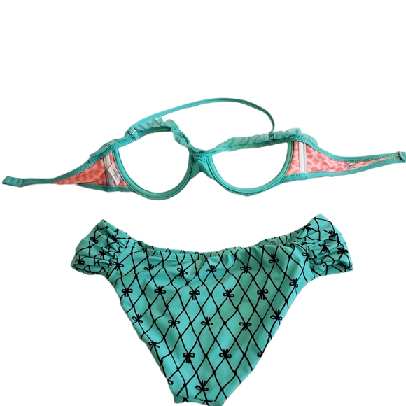 Betsey Johnson Bikini Size M Green - Picture 2 of 8